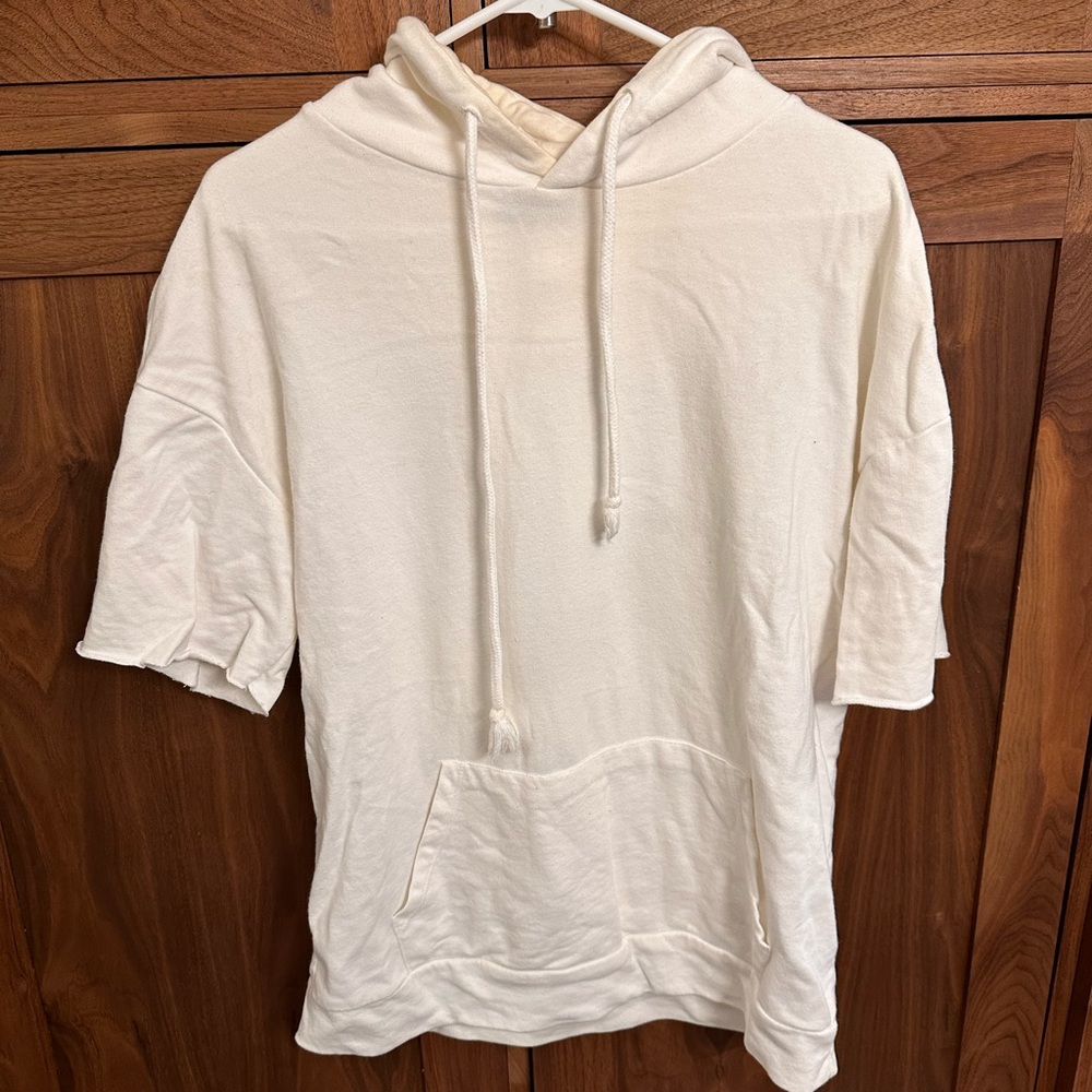 Zara Cream Hoodie with Drawstrings